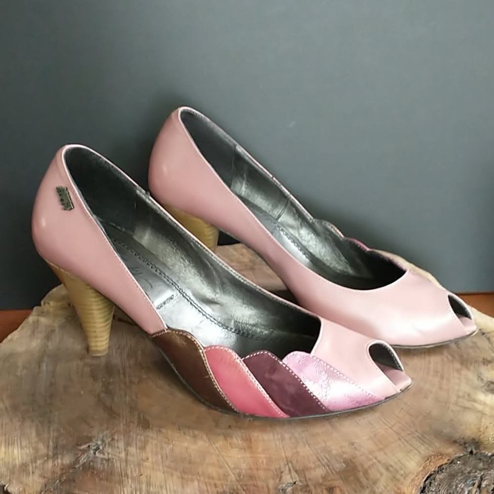 Miss Sixty Size 10 Mauve Peep Toe Heels